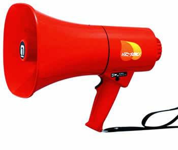 軽量・防水・衝撃性強化のレイニーメガホン　TS-713P