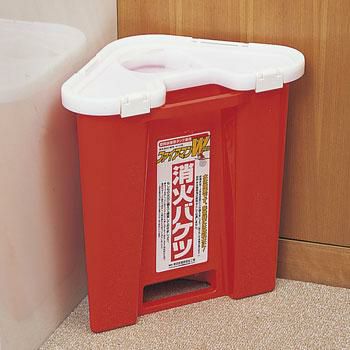 三角消火バケツ〈ファイアマンＷ〉 NC-5　(赤)　[1001]