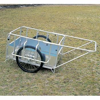 アルミ製折りたたみ式リヤカー　ノーパンクタイヤ使用（26インチ）　[6302]