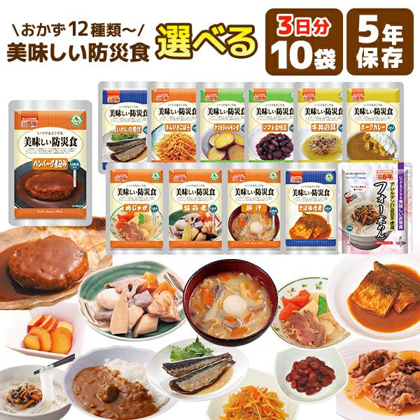美味しい防災食 3日分 選べる 10袋 非常食セット