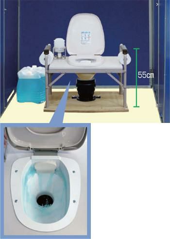災害用マンホール直結簡易水洗式折畳トイレ台座 [6070] | 防災用品