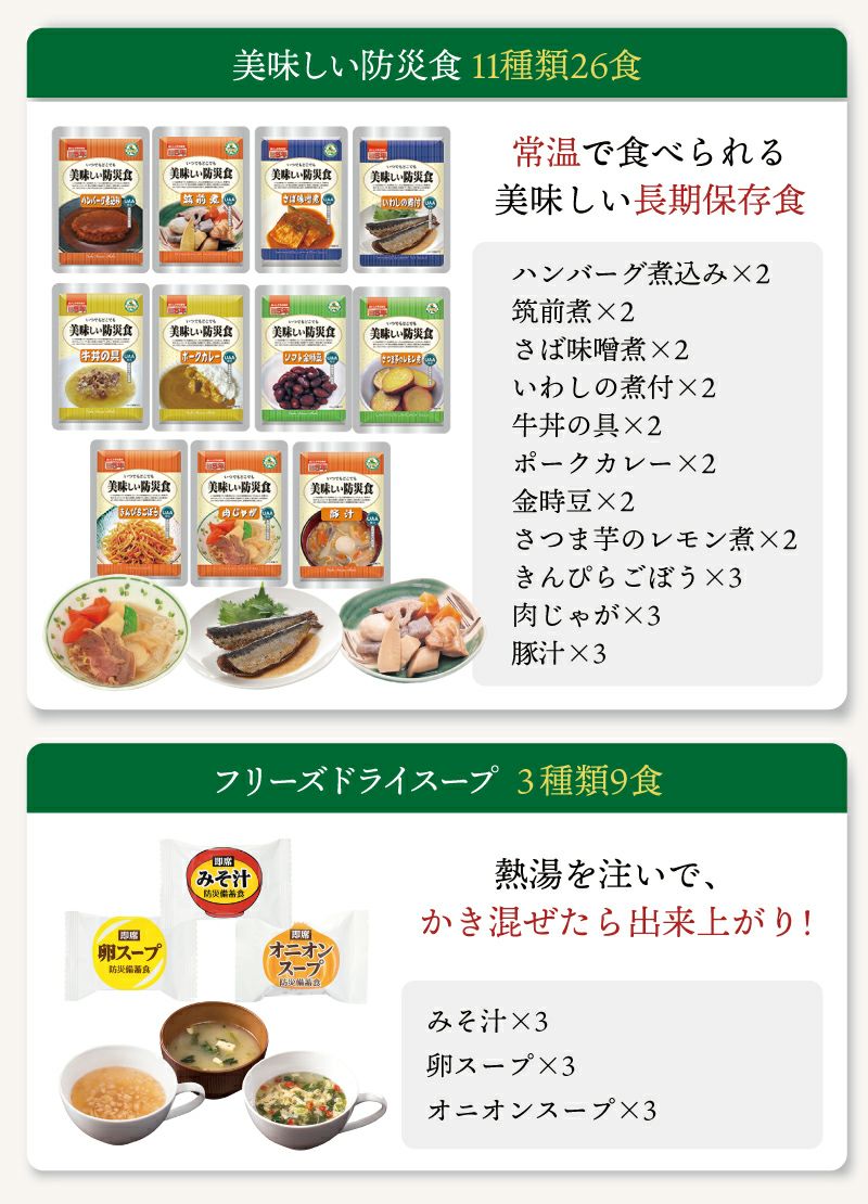 ごはん派!! 10日分 食糧備蓄 非常食セット 34種類72品