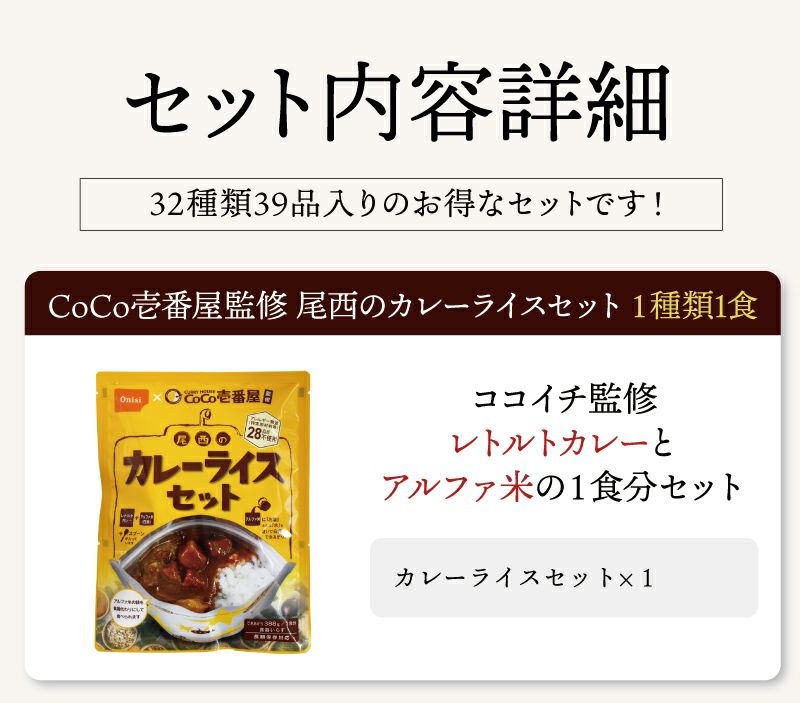 7日分 食糧備蓄 非常食セット 32種類39品目