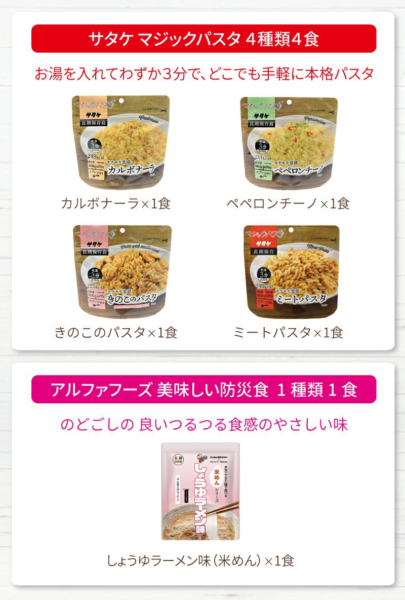 非常食 麺類 7種類 7食 アソートセット