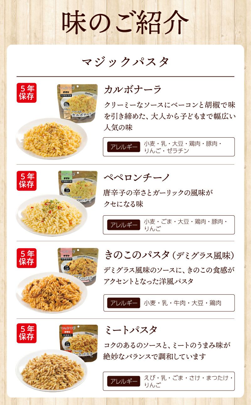 マジックパスタの味の紹介
