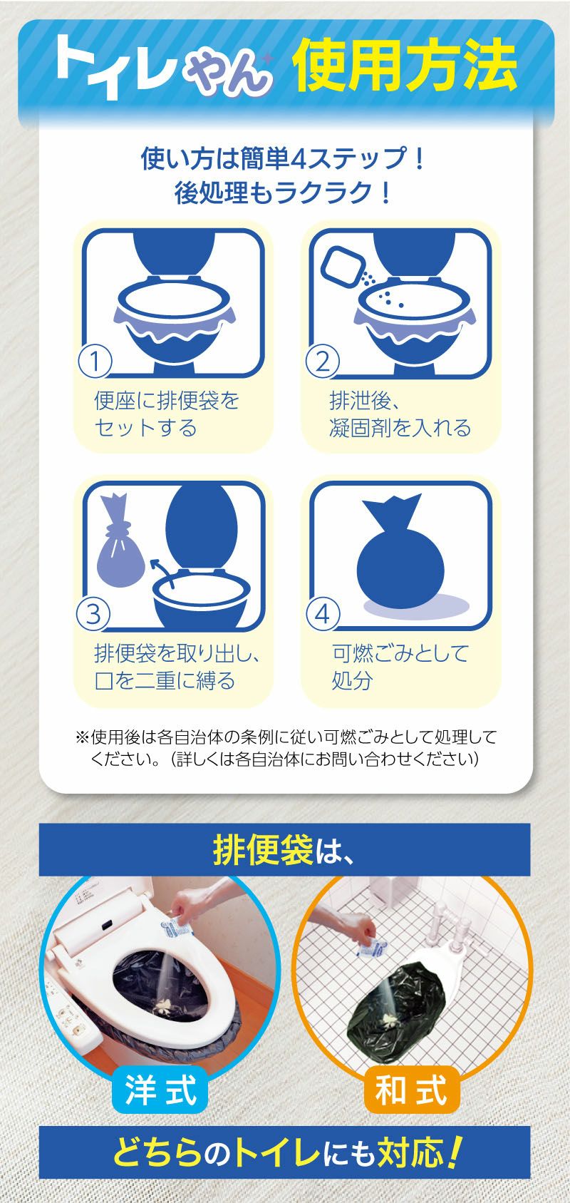 非常用簡易トイレトイレやん個包装の使用法08